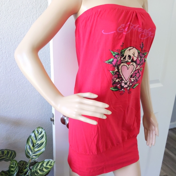 NWT ED HARDY STRAPLESS TANK TOP DRESS - Picture 5 of 8